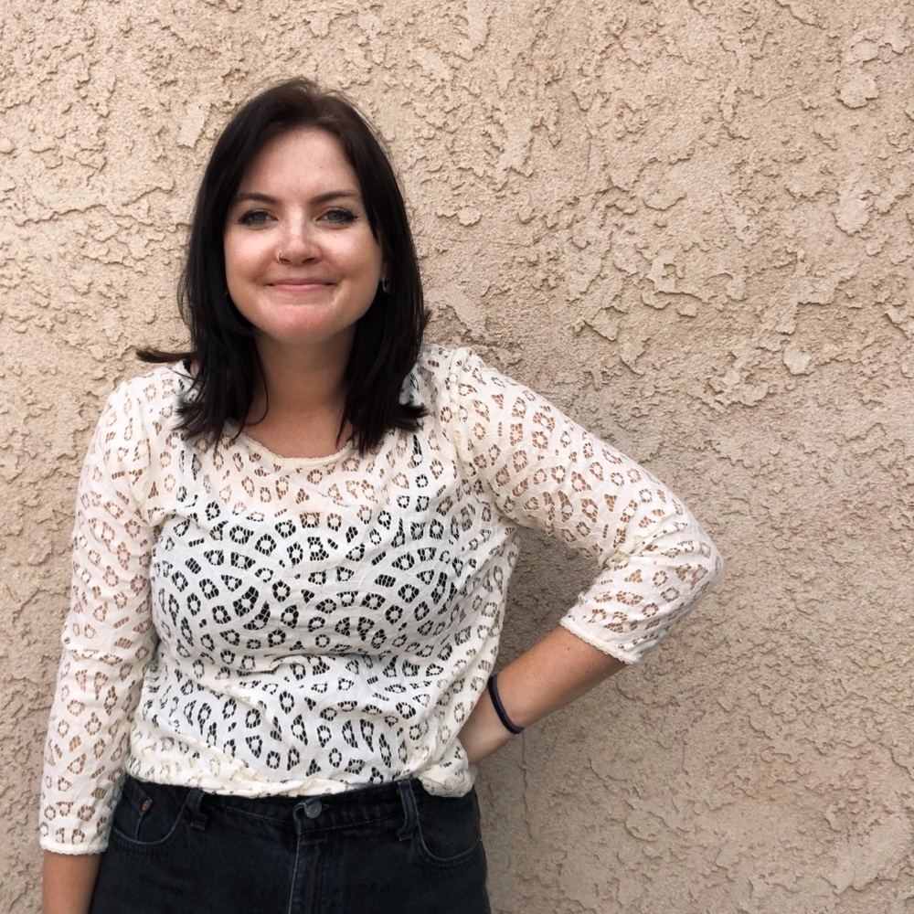 Loft cream eyelet top